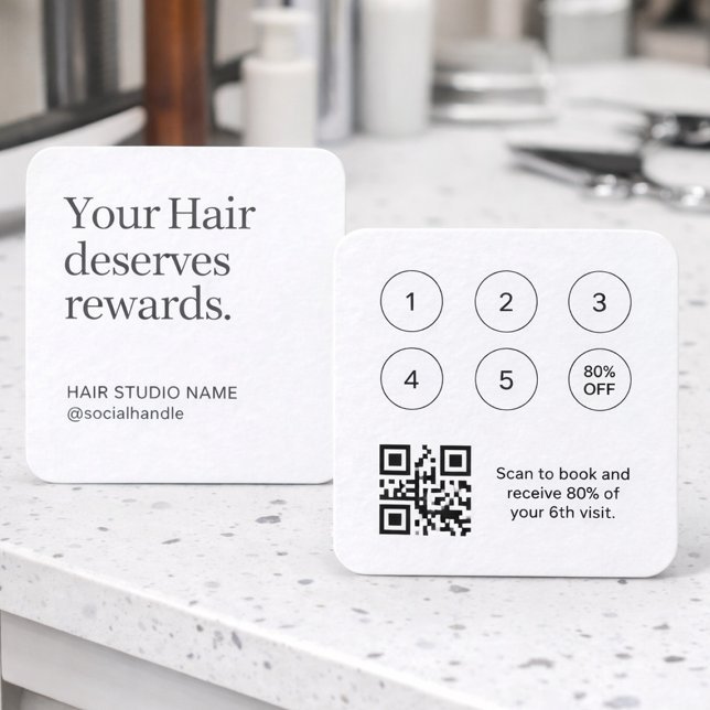 Minimalist Loyalty Program Business Card QR Code (Creator Uploaded)