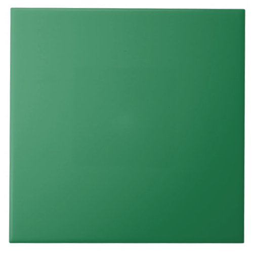 Minimalist Luckiest Green  Plain Solid Color Ceramic Tile