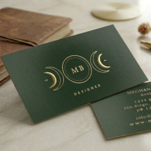 Minimalist Luxurious Celestial Foil Business Cards