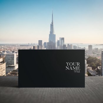 Minimalist Luxury Black Business Card by RicardoArtes at Zazzle