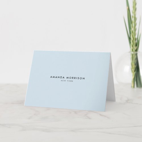 Minimalist Luxury Blue Blank Note Card