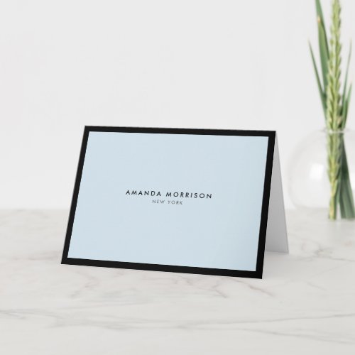 Minimalist Luxury Blue Bordered Note Card