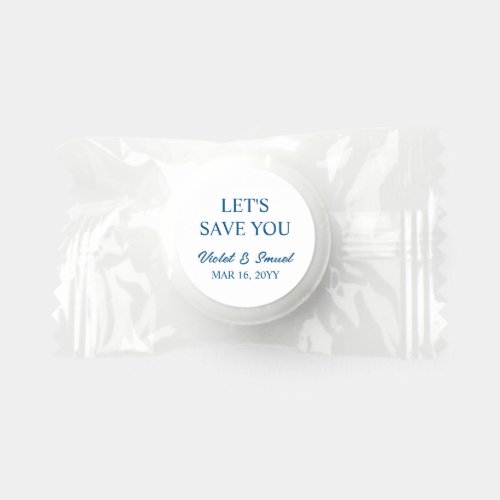 Minimalist Luxury Blue Wedding  Life Saver® Mints
