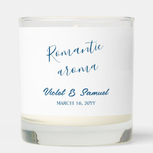 Minimalist Luxury Blue Wedding Scented Candle