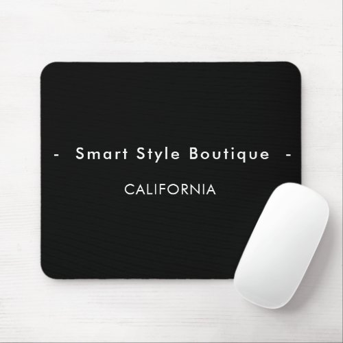 Minimalist Luxury Boutique Black and White Mouse Pad