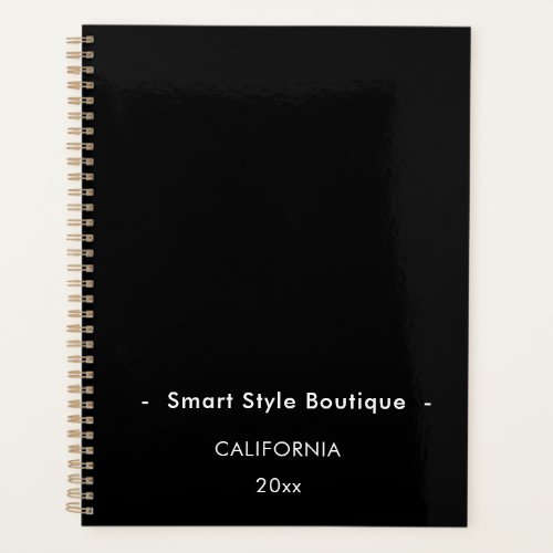 Minimalist Luxury Boutique Black and White Planner