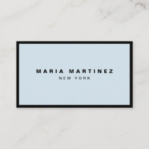 Minimalist Luxury Boutique Black/Blue Business Card