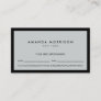 Minimalist Luxury Boutique Black/Gray Appointment Business Card
