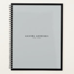 Minimalist Luxury Boutique Black/Gray Appointment Planner<br><div class="desc">An elegant and refined design elevates your name or business name through minimal and modern styling on this classic appointment book planner. © 1201AM Design Studio</div>