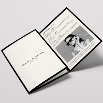 Minimalist Luxury Boutique Black/ivory Brochure by 1201am at Zazzle