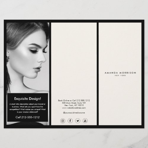 Minimalist Luxury Boutique BlackIvory Brochure Flyer