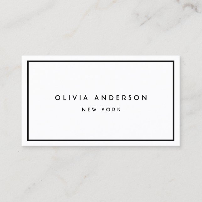 Minimalist Luxury Boutique Black/Ivory  Business Card (Front)