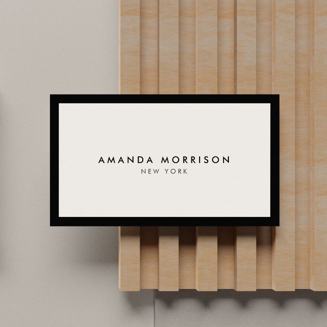 Minimalist Luxury Boutique Black/Ivory Business Card (Creator Uploaded)