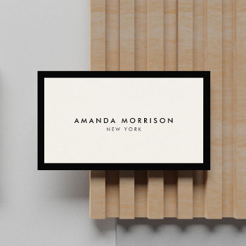 Minimalist Luxury Boutique Black/ivory Business Card by 1201am at Zazzle