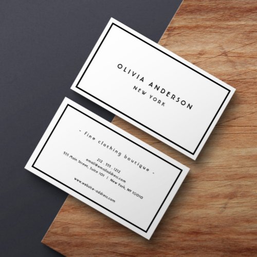 Minimalist Luxury Boutique BlackIvory  Business Card
