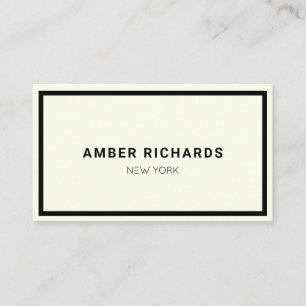 Minimalist Luxury Boutique Black/Ivory  Business Card