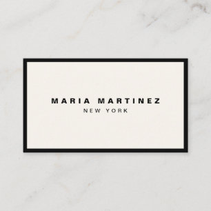 Minimalist Luxury Boutique Black/Ivory Business Card