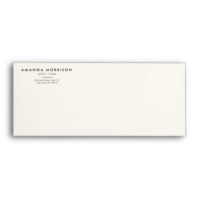 Minimalist Luxury Boutique Black/Ivory Envelope (Front)