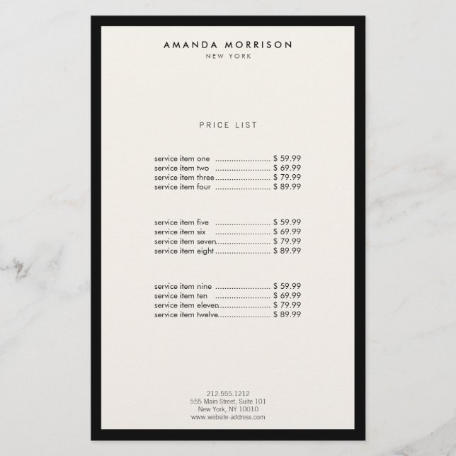 Minimalist Luxury Boutique Black/Ivory Flyer (Front)