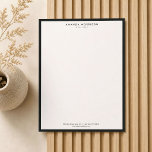 Minimalist Luxury Boutique Black/Ivory Letterhead<br><div class="desc">Coordinates with the Minimalist Luxury Boutique Black/Ivory Business Card Template by 1201AM. An elegant and refined design elevates your name or business name through minimal and modern styling. The thin black border is grounded on an ivory background to give a luxury feel to this classic letterhead design template. © 1201AM CREATIVE...</div>