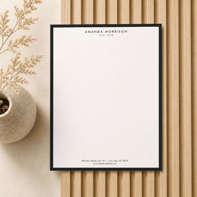 Minimalist Luxury Boutique Black/Ivory Letterhead (Creator Uploaded)