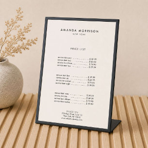 Minimalist Luxury Boutique Black/Ivory Pedestal Sign