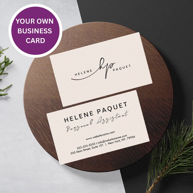 Minimalist Luxury Boutique Black/Ivory Square Busi Business Card (Creator Uploaded)