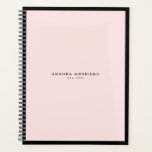 Minimalist Luxury Boutique Black/Pink Appointment Planner<br><div class="desc">An elegant and refined design elevates your name or business name through minimal and modern styling on this classic appointment book planner. © 1201AM Design Studio</div>