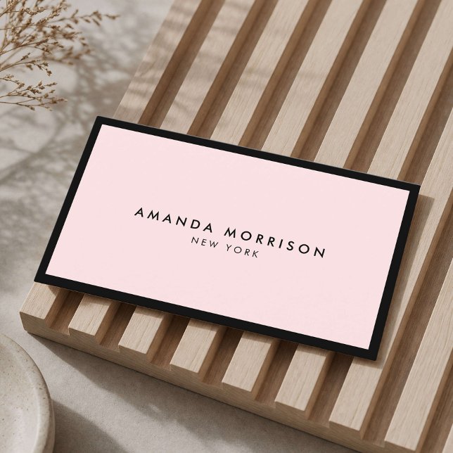 Minimalist Luxury Boutique Black/Pink Business Card (Creator Uploaded)