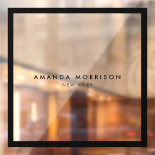 Minimalist Luxury Boutique Black/Transparent Window Cling