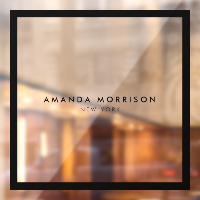 Minimalist Luxury Boutique Black/Transparent Window Cling (Sheet 2)