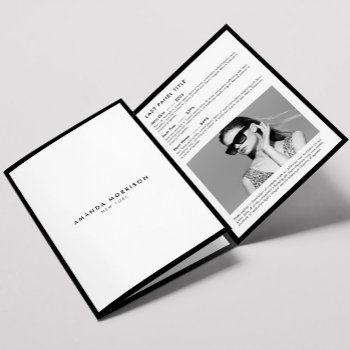 Minimalist Luxury Boutique Black/white Brochure by 1201am at Zazzle