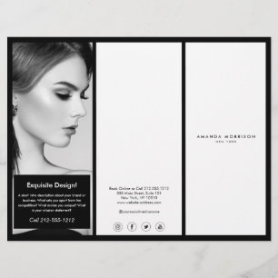 Minimalist Luxury Boutique Black/White Brochure Flyer