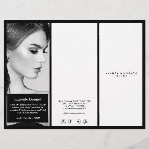 Minimalist Luxury Boutique BlackWhite Brochure Flyer