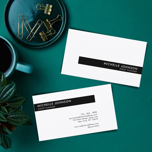 Minimalist Luxury Boutique BlackWhite Business Card