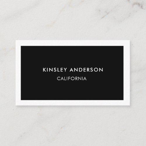 Minimalist Luxury Boutique Black  White Business Card