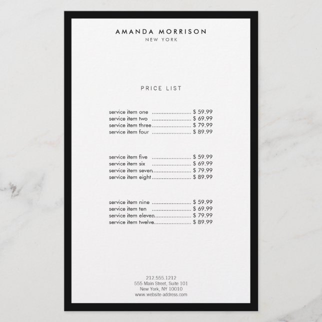 Minimalist Luxury Boutique Black/White Flyer (Front)
