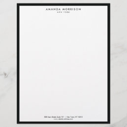 Minimalist Luxury Boutique Black/White Letterhead