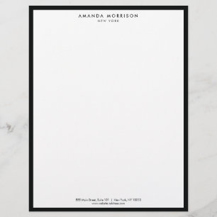 Minimalist Luxury Boutique Black/White Letterhead