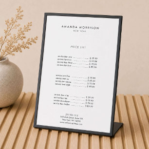 Minimalist Luxury Boutique Black/White Pedestal Sign
