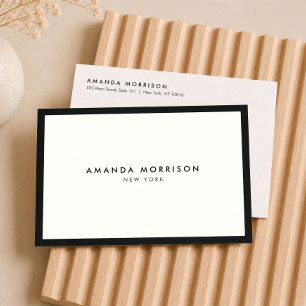 Minimalist Luxury Boutique Black/White Postcard