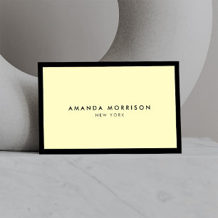 Minimalist Luxury Boutique Black/Yellow Business Card