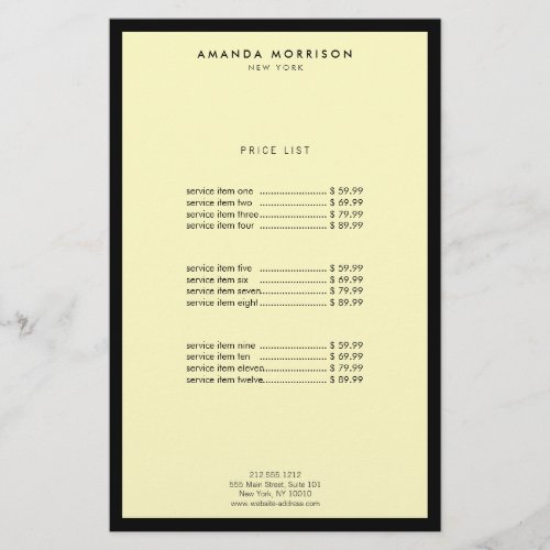 Minimalist Luxury Boutique BlackYellow Flyer