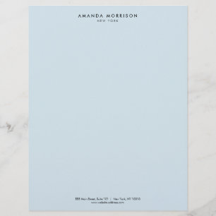 Minimalist Luxury Boutique Blue Letterhead