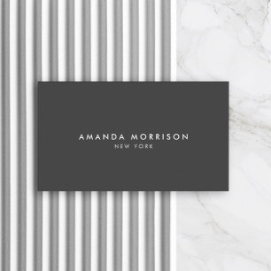 Minimalist Luxury Boutique Dark Gray Business Card