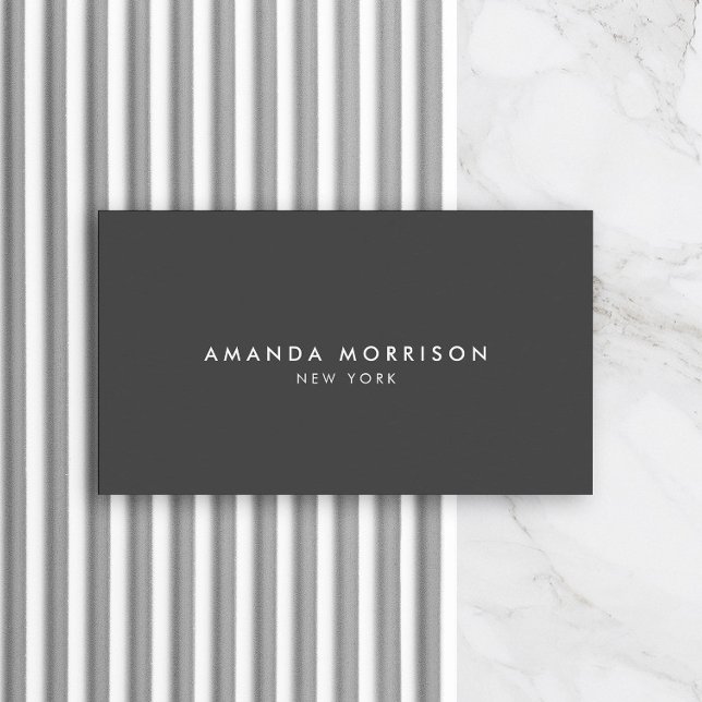 Minimalist Luxury Boutique Dark Gray Business Card (Creator Uploaded)