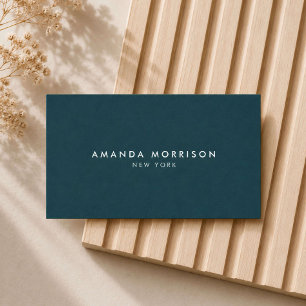 Minimalist Luxury Boutique Deep Teal Business Card