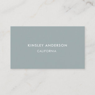 Minimalist Luxury Boutique Dusty Blue Business Card