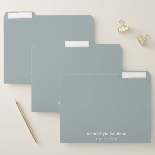 Minimalist Luxury Boutique Dusty Blue File Folder