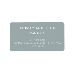 Minimalist Luxury Boutique Dusty Blue Label